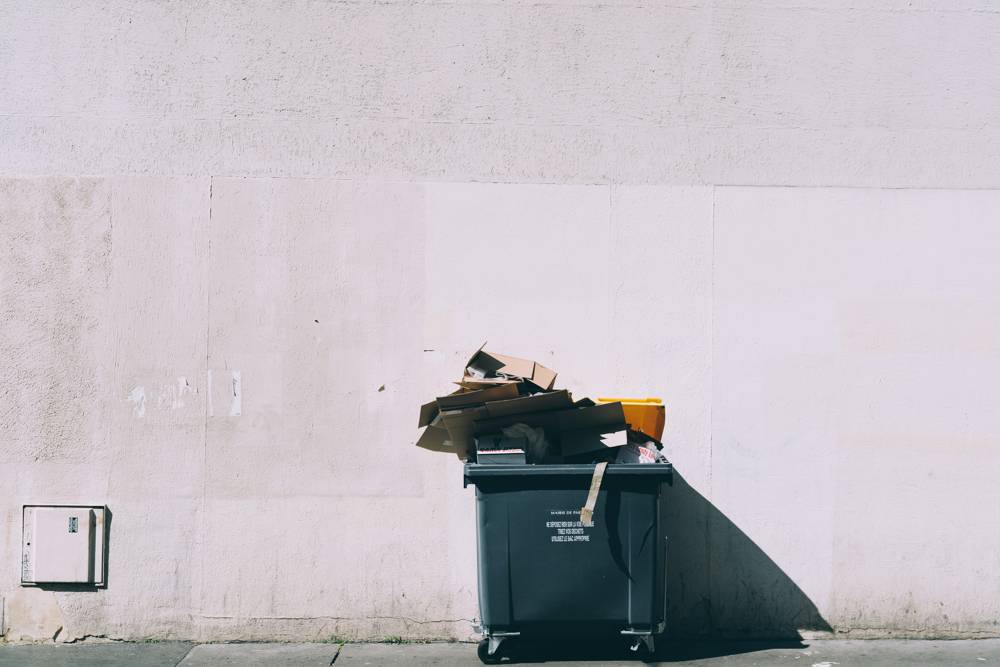 Rubbish bin in the street.